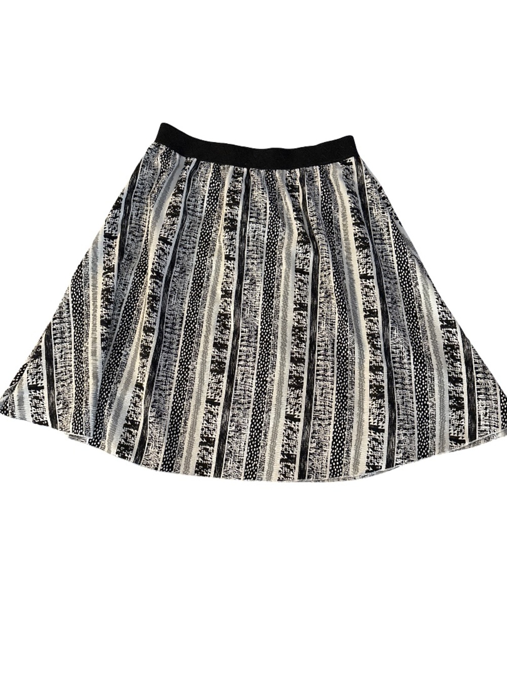 LuLaRoe Black and White Striped Circle Skirt